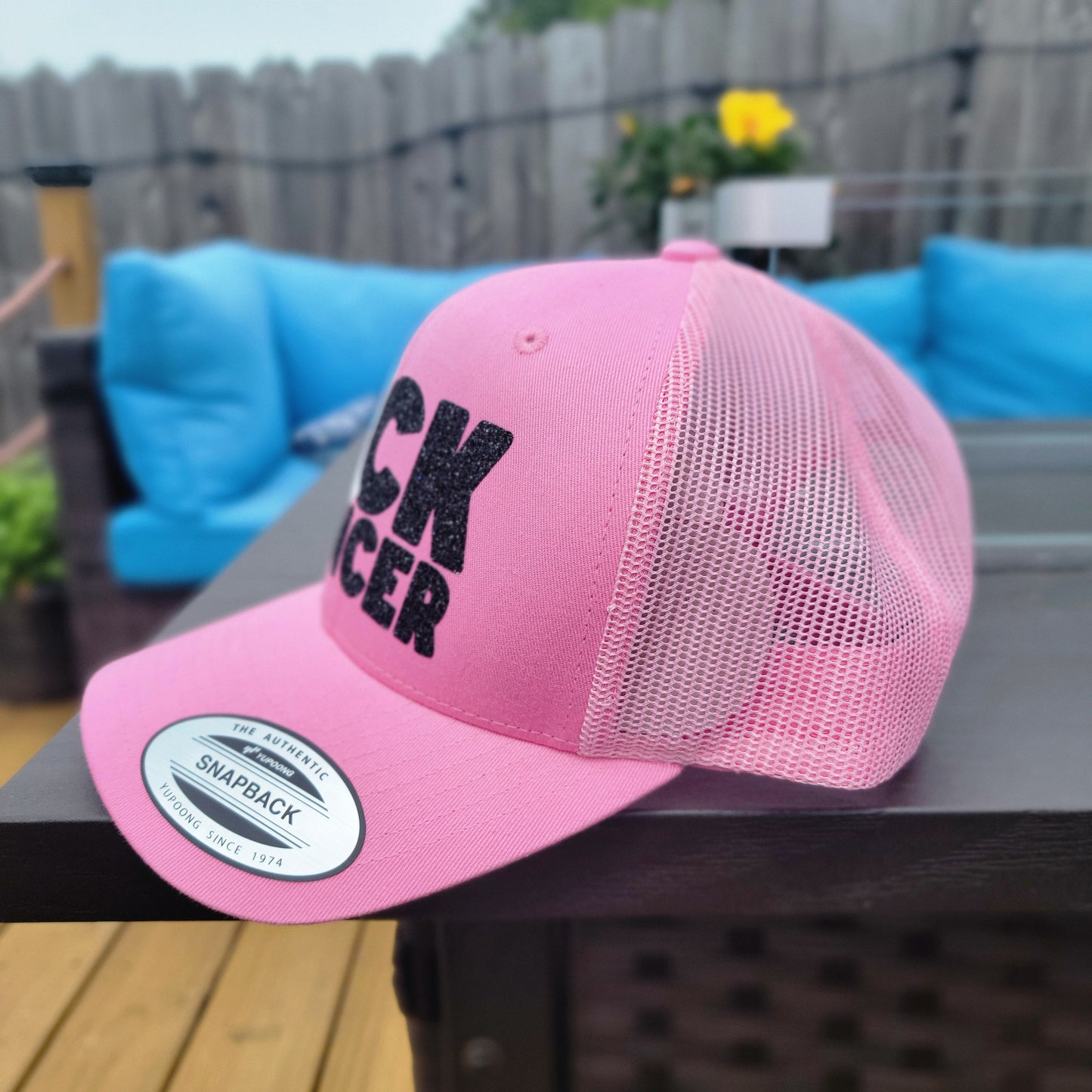 Breast Cancer Pink Trucker Hat- Fuck Cancer Pink Trucker Hat- Breast Cancer Awareness Pink Hat- Breast Cancer Awareness Gift