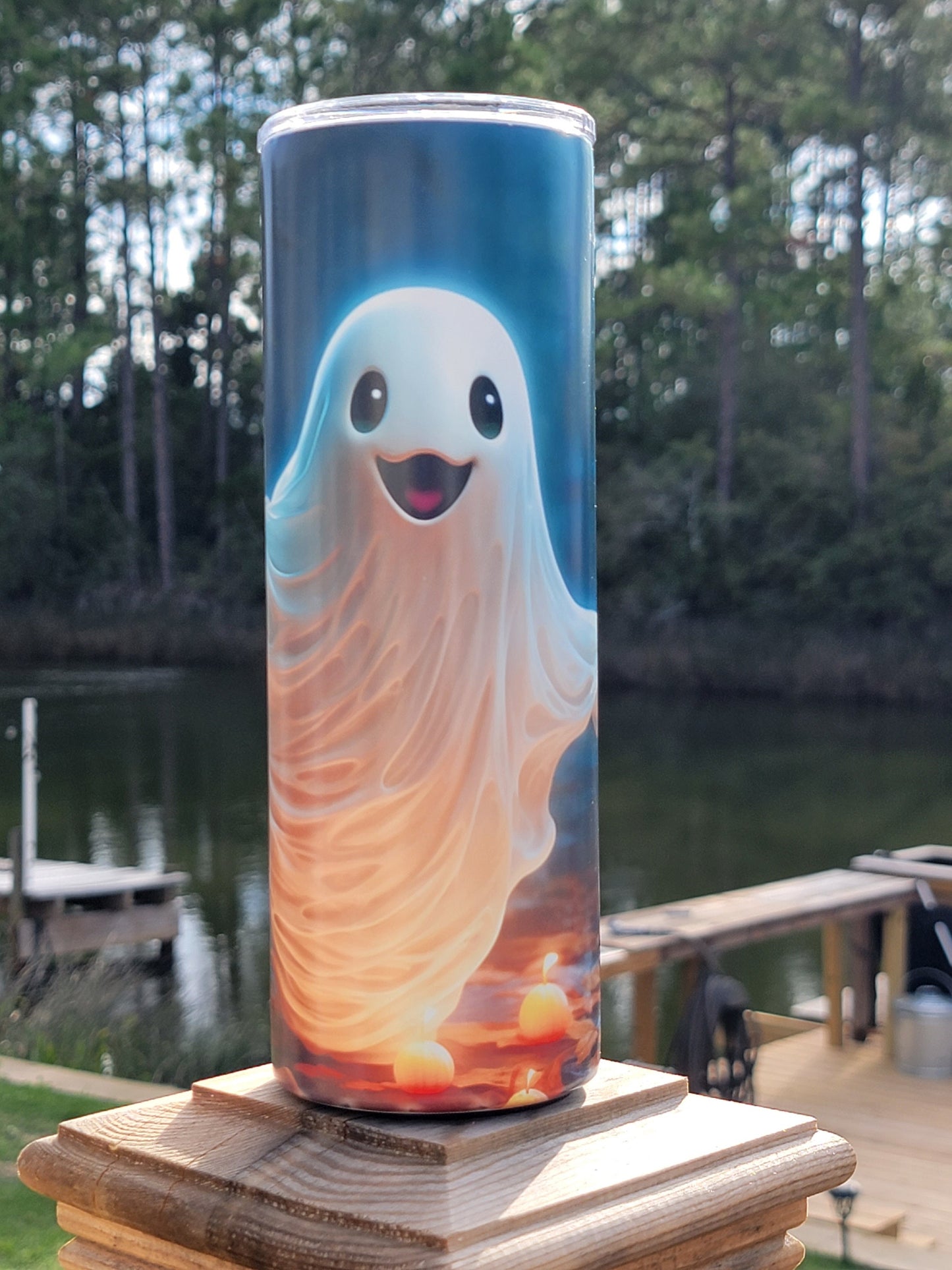 Cute Ghost 20oz. Tumbler Glow in the Dark