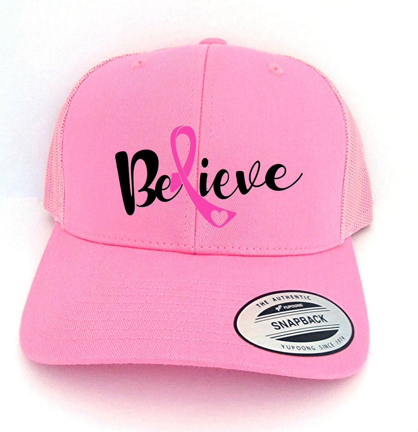 Breast Cancer Pink Trucker Hat- Cancer Pink Trucker Hat- Breast Cancer Awareness Pink Hat- Breast Cancer Awareness Gift