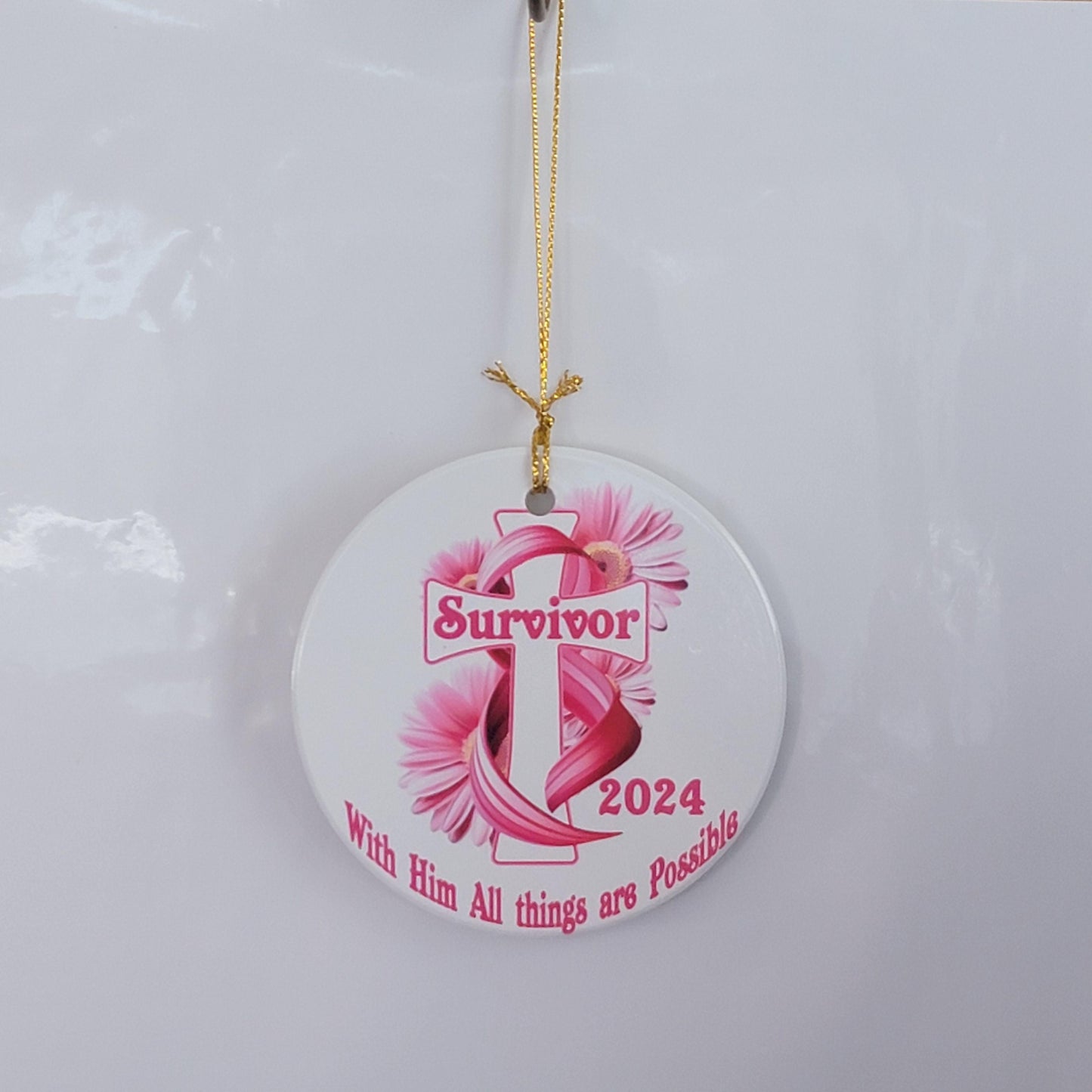 Breast Cancer Survivor Gift Ornaments- Cancer Survivor Gift Ornament- I survived Cancer Gift- I survived Cancer Patient Gift- Cancer Warrior